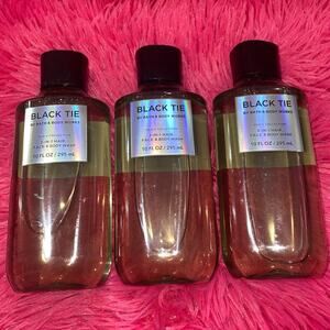 3x‎ Bath & Body Works BLACK TIE Shower Gel Hair Face Body Wash 10oz Mens